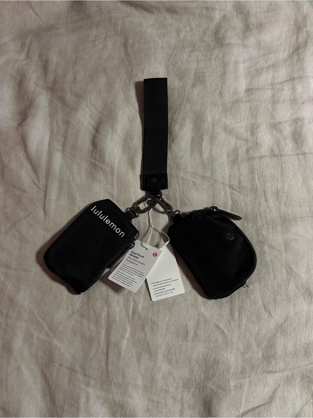lululemon dual pouch wristlet black